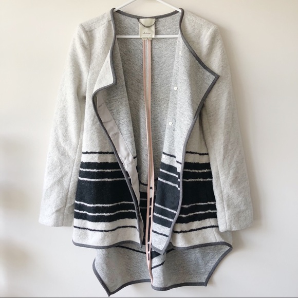 Anthropologie Jackets & Blazers - New Anthropologie Elevenses Blanket Coat Stripe